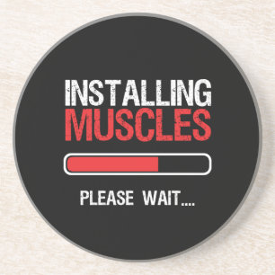 ジムトレーニングフィットネス体ビルダーMuscleのインストール コースター