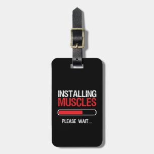 ジムトレーニングフィットネス体ビルダーMuscleのインストール ラゲッジタグ
