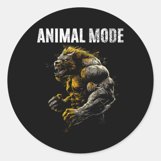 ジムトレーニングボディビルモンスター ラウンドシール (正面)