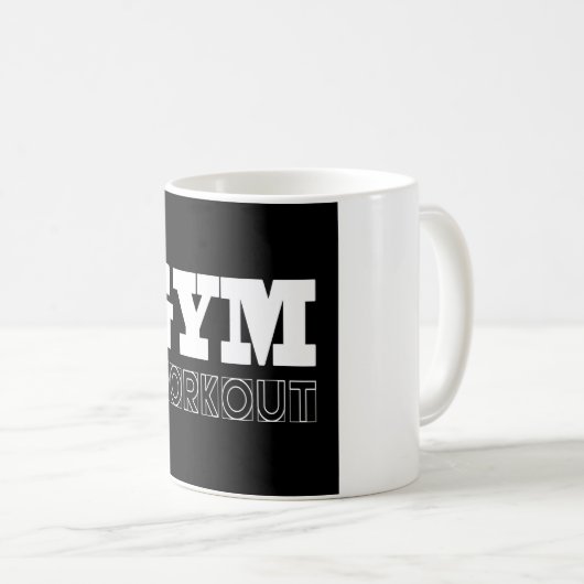 ジムトレーニングポンプカバーフィットネスマグ コーヒーマグカップ (正面右)