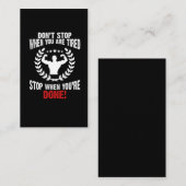 ジムトレーニング動機付けフィットネス揚重アスリート 名刺 (正面/裏面)