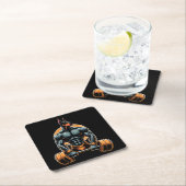 ジムドバーマンドッグボディビルダーのパワーリフター スクエアペーパーコースター (インサイチュ)