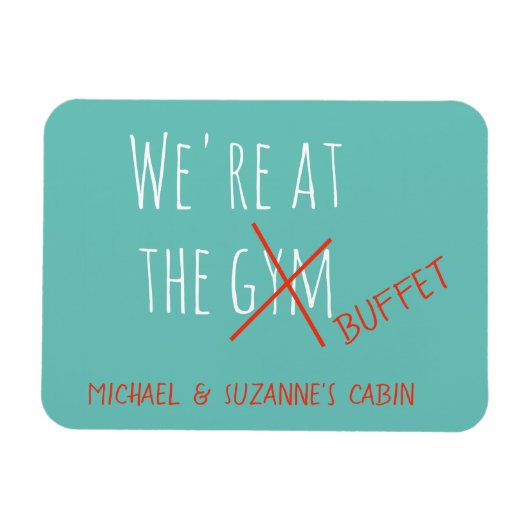 ジムバおもしろいッフェでのクルーズドアマーカー マグネット (横)