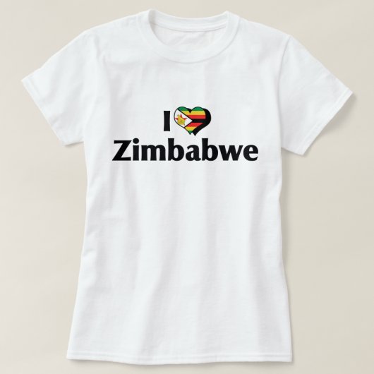ジムバブエの国旗Tシャツ Tシャツ (デザイン正面)
