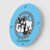 ジムバーベルロゴサンダー_コーブ ラージ壁時計 (傾斜)