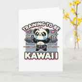 ジムパンダのトレーニングかわいいかわいいアニメトレーニング カード (黄色い花)
