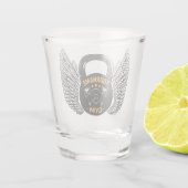 ジムパーソナライズされたフィットネストレーナーケトルベル ショットグラス (裏面)