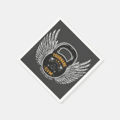 ジムパーソナライズされたフィットネストレーナーケトルベル スタンダードカクテルナプキン (角)