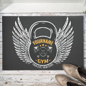 ジムパーソナライズされたフィットネストレーナーケトルベル ドアマット