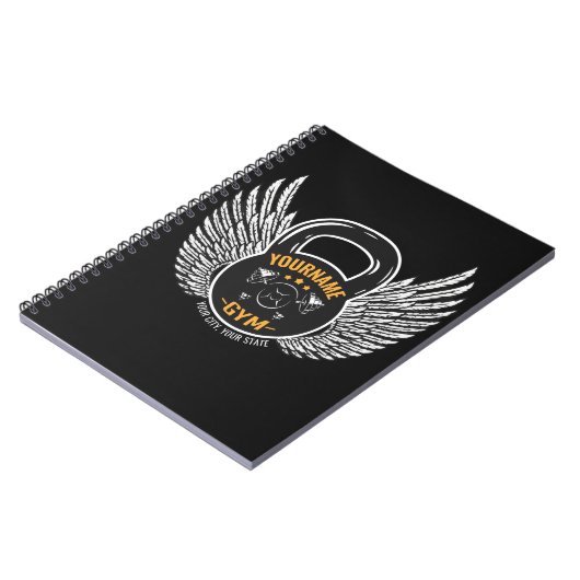 ジムパーソナライズされたフィットネストレーナーケトルベル ノートブック (左側)