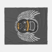 ジムパーソナライズされたフィットネストレーナーケトルベル フリースブランケット (正面(横))