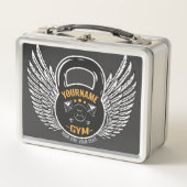 ジムパーソナライズされたフィットネストレーナーケトルベル メタルランチボックス (正面)