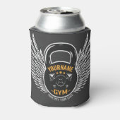 ジムパーソナライズされたフィットネストレーナーケトルベル 缶クーラー (缶裏面)