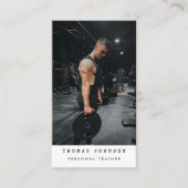 ジムパーソナルトレーナーフィットネス写真QRコード 名刺 (正面)