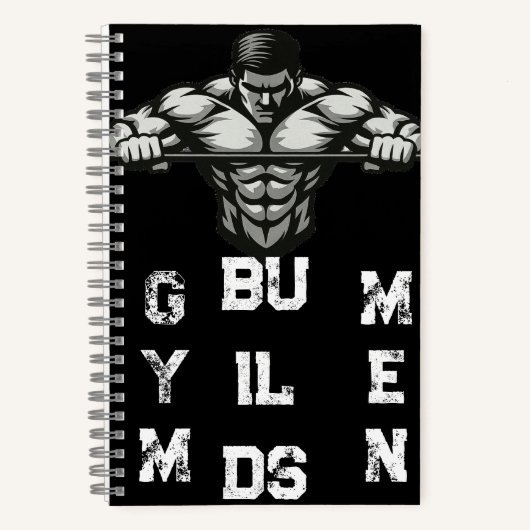 ジムビーストノートベニーダンベルグリップカバー ノートブック (正面)