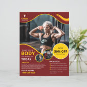 ジムフィットネスクラブプロモーションフライヤーテンプレート (スタンド正面)