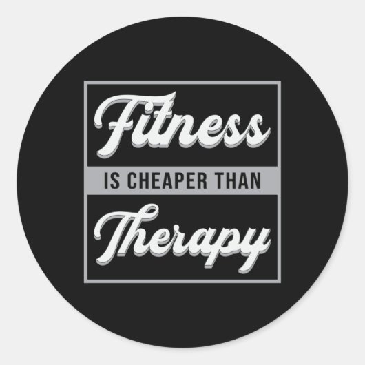 ジムフィットネスダンス踊りスポーツトレーニングギフトアイディア ラウンドシール (正面)