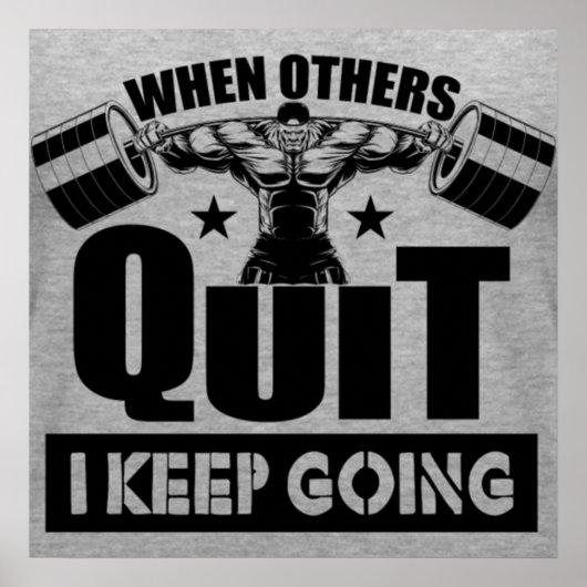 ジムフィットネストレーニングモチベーション引用文 ポスター (正面)