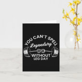 ジムフィットネストレーニングモチベーション男性レッグデイG カード (黄色い花)