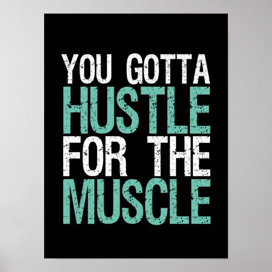 ジムフィットネストレーニング筋肉のために喧騒する必要がある ポスター (正面)