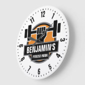 ジムフィットネスルームパーソナライズされたウォールクロック ラージ壁時計 (傾斜)