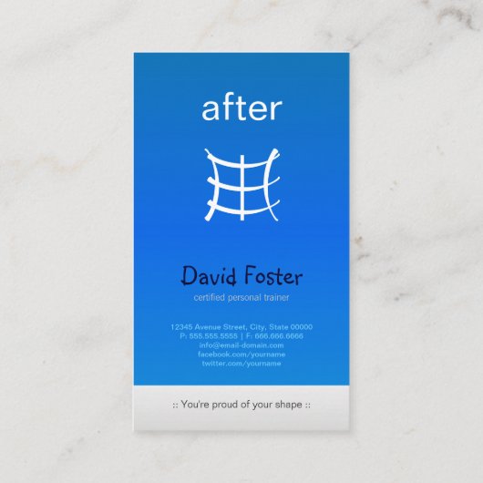 ジムフィットネス体認定パーソナルコーチトレーナー 名刺 (裏面)