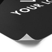 ジムフォトブラック&イエローロゴトレーニングマーケティング ポスター (角)