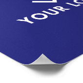 ジムフォトブルー&イエローロゴフィットネスプロモーション ポスター (角)