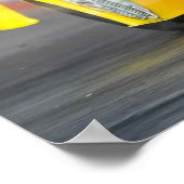 ジムヘッドトップ燃料おもしろい車プリント ポスター (角)