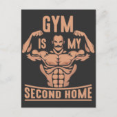 ジムホームフィットネス中毒性ウエートリフティングアスリート ポストカード (正面)