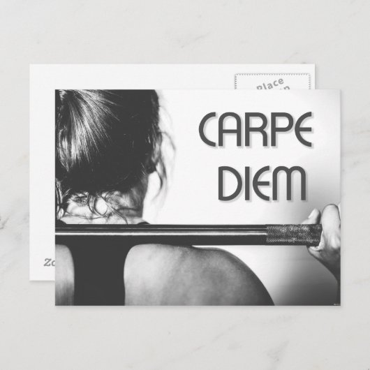 ジムボディビルフィットネス やる気を起こさせる ポストカード (正面/裏面)