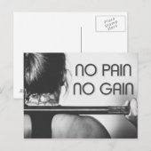 ジムボディビルフィットネス やる気を起こさせる ポストカード (正面/裏面)