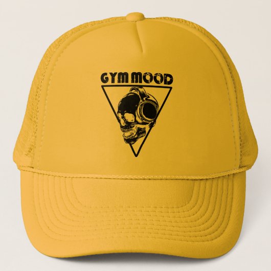ジムムードハイパーブラックスカル重量挙げ キャップ (正面)