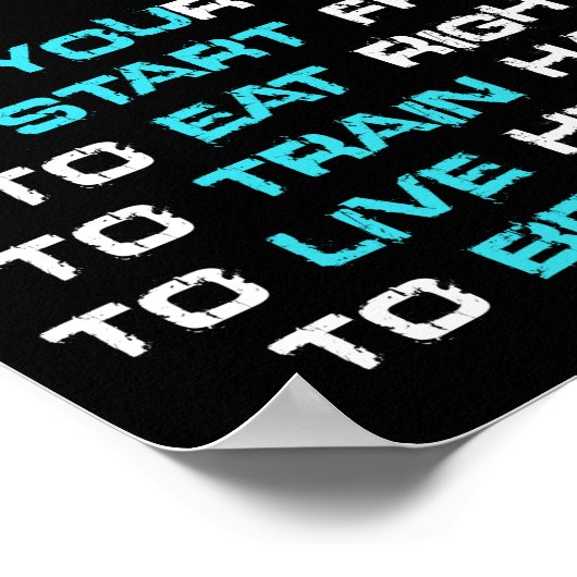 ジムモチベーショントレーニング引用文やる気を起こさせるフィットネス ポスター (角)