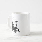 ジムユーモア白黒おもしろいトレーニング コーヒーマグカップ (正面左)