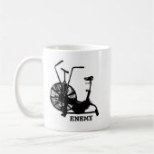 ジムユーモア白黒おもしろいトレーニング コーヒーマグカップ (左)