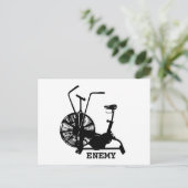 ジムユーモア白黒おもしろいトレーニング ポストカード (スタンド正面)