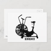 ジムユーモア白黒おもしろいトレーニング ポストカード (正面/裏面)