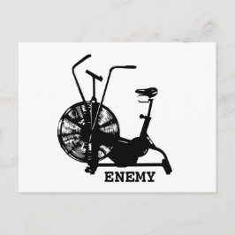 ジムユーモア白黒おもしろいトレーニング ポストカード