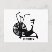 ジムユーモア白黒おもしろいトレーニング ポストカード (正面)