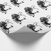 ジムユーモア白黒おもしろいトレーニング ラッピングペーパー (角)