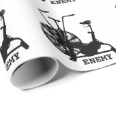 ジムユーモア白黒おもしろいトレーニング ラッピングペーパー (ロールコーナー)