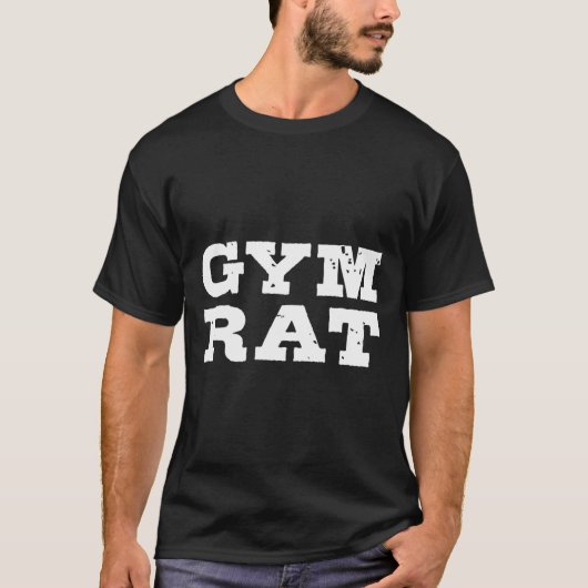 ジムラットおもしろいボディビルトレーニング1 Tシャツ (正面)