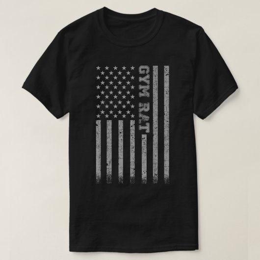 ジムラットアメリカ国旗 Tシャツ (デザイン正面)