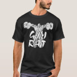 ジムラットウエイトリフターTシャツ Tシャツ<br><div class="desc">重量挙げ装置がハエを打っている。</div>