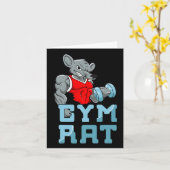 ジムラットフィットネスボディビルエクササイズ筋肉スポート カード (黄色い花)