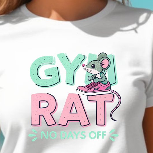 ジムラットマウスおもしろい- Gym Loveのフィットネス漫画 Tシャツ