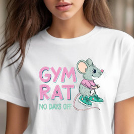 ジムラットマウスおもしろい- Gym Loveのフィットネス漫画 Tシャツ