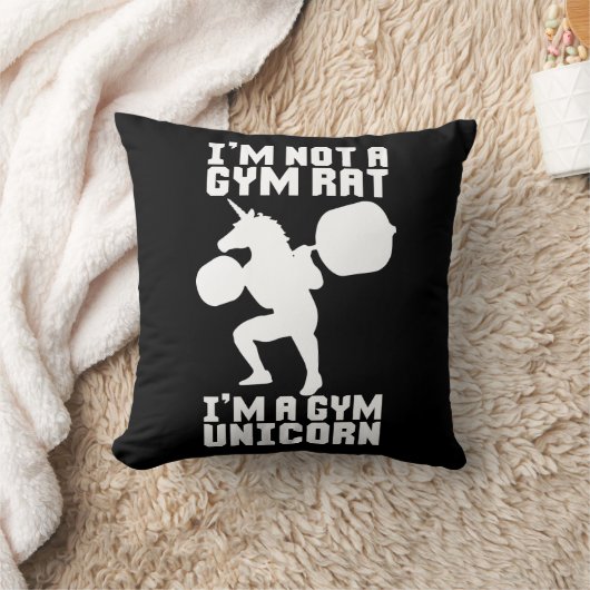 ジムラット対ジムユニコーン – おもしろいトレーニングインスピレーション クッション (ブランケット)