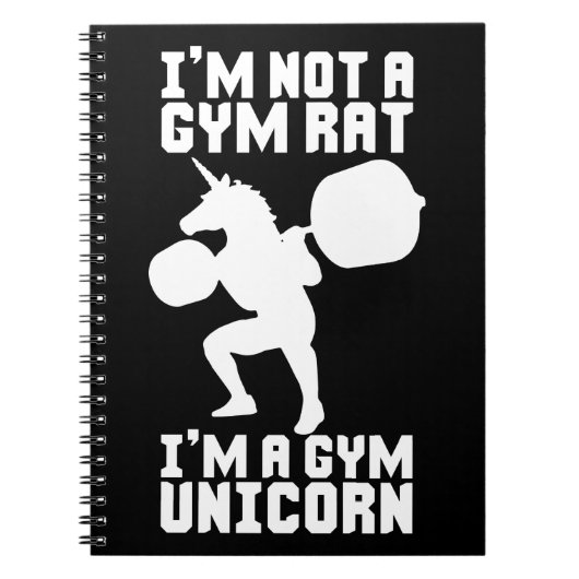 ジムラット対ジムユニコーン – おもしろいトレーニングインスピレーション ノートブック (正面)